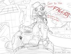 protogen, star_art_hd, anthro, bag, ballbusting