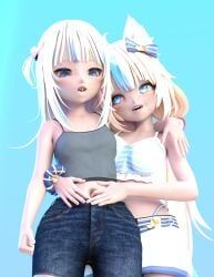 gawr_gura, sameko_saba, hololive, hololive_english, hololive_myth