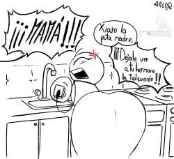 xiaro, xiaros_mom, youtube, eli_drawings0, angry_expression