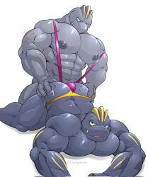 machoke, pokemon_(species), pokemon, 2boys, bara