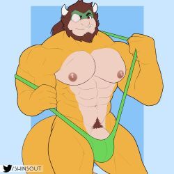 almost_naked, anthro, bara, buff, bulge