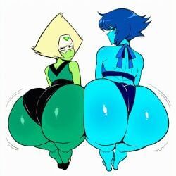 lapis_lazuli_(steven_universe), peridot_(steven_universe), steven_universe, hnakano88929, 2girls