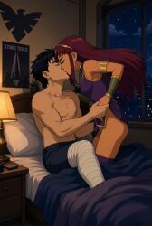 robin_(dc), robin_(dick_grayson), starfire, starfire_(teen_titans), dc