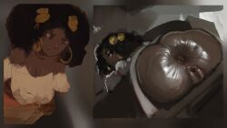 dddoodles, afro, afro_hair, angry, angry_expression
