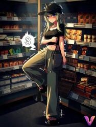 original, kakuremino7928, 1girls, bag, bent_back