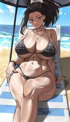 yaoyorozu_momo, boku_no_hero_academia, nuo_(fttv3255), 1girl, abs
