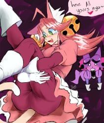 irritable_ghost_(deltarune), pink_(deltarune), deltarune, 2girls, arms_around_legs