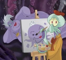 squidward_tentacles, ursula_(the_little_mermaid), disney, nickelodeon, nicktoons