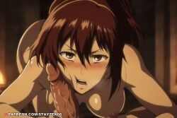 sasha_braus, shingeki_no_kyojin, 1boy, 1girl, all_fours
