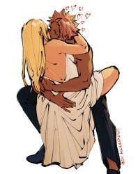 lucy_heartfilia, natsu_dragneel, fairy_tail, 1boy, 1girl