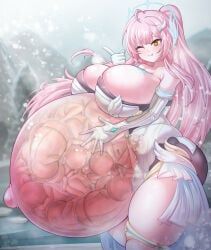 aemeath_(wuthering_waves), wuthering_waves, blush, cleavage, curvy