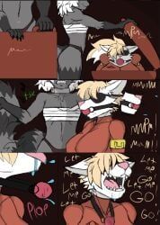 butcher_pal, anthro, ball_gag, bandage, bandaged_chest