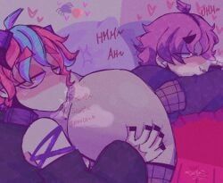 emikukis, neneefthy, cherubiesan, 2boys, ahoge