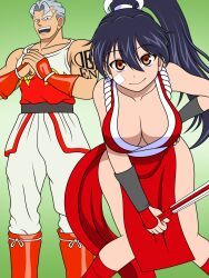 andy_(undead_unluck), izumo_fuuko, mai_shiranui_(cosplay), undead_unluck, bandage