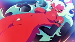 scanty_daemon, panty_&_stocking_with_garterbelt, p0stalk, 1girls, breasts