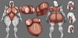 xcomunit7, 1girls, big_ass, big_breasts, clawed_fingers