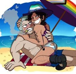 portgas_d_ace, smoker_(one_piece), one_piece, pride_month, yummynommyy