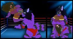 burrboun, anthro, armwear, bear, brown_body