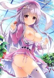 original, ameto_yuki, 1girl, ass, beret