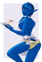 echo_(lore_olympus), lore_olympus, webtoon, apron, blue_body