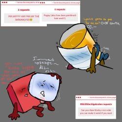 blocky_(bfdi), ice_cube_(bfdi), oj_(ii), paper_(ii), battle_for_dream_island