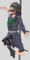 original, po-i-mu, 1boy, 1girl, arms_behind_back