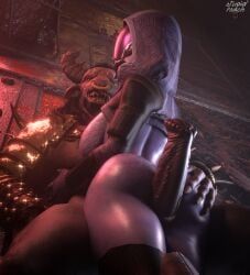 quarian, tali'zorah_nar_rayya, the_oni_(dbd), dead_by_daylight, mass_effect