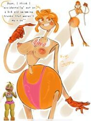 mommy_long_legs, toy_chica_(cosplay), toy_chica_(fnaf), five_nights_at_freddy's, fnaf