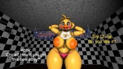 abby_schmidt, runaboo_chica, toy_chica_(fnaf), five_nights_at_freddy's, five_nights_at_freddy's_2