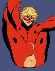 adrien_agreste, mister_bug, miraculous_ladybug, after_sex, anus