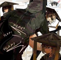 faust_(limbus_company), heishou_pack-mao_branch_(identity)_(project_moon), ryoshu_(limbus_company), yi_sang_(limbus_company), yi_sang_(project_moon)