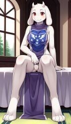 toriel, undertale, 1girls, anthro, breasts