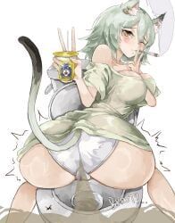yani_neko_(yani_neko), chainsmoker_cat, yani_neko, beer, big_ass