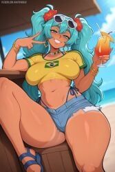 brazilian_miku, hatsune_miku, vocaloid, waifuinvoker, 1girls
