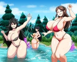 klonia, nata_(katattack), darboo, 3girls, ass_expansion