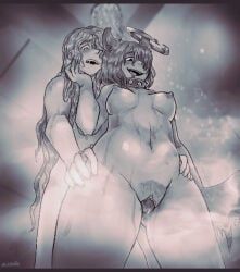 player_character_(degrees_of_lewdity), player_character_(female)_(degrees_of_lewdity), degrees_of_lewdity, 1boy, 1girl