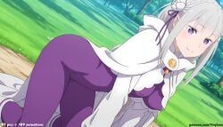 emilia_(re:zero), patreon, re:zero_kara_hajimeru_isekai_seikatsu, 1girl, 1girls