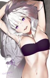 emilia_(re:zero), re:zero_kara_hajimeru_isekai_seikatsu, white_fox_(studio), shiraesu, 1girls