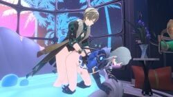 aventurine_(honkai:_star_rail), sunday_(honkai:_star_rail), honkai:_star_rail, honkai_(series), penetration_from_behind