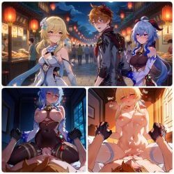 childe_(genshin_impact), ganyu_(genshin_impact), lumine_(genshin_impact), tartaglia_(genshin_impact), genshin_impact