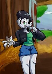 thegreenthief, barn, blush, empty_bottle, farm