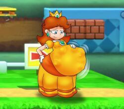 princess_daisy, mario_(series), brunette, brunette_female, brunette_hair