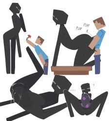enderman, steve_(minecraft), microsoft, minecraft, mojang