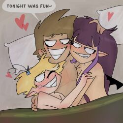 original_character, 1boy2girls, 1male2females, 2females1male, after_sex