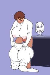 toriel, deltarune, undertale, blackshirtboy, 1boy