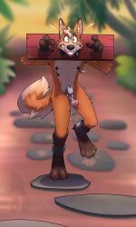 yiffy1234, 4_fingers, 4_toes, ankle_cuffs, anthro