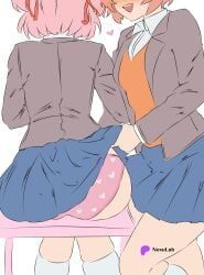 natsuki_(doki_doki_literature_club), sayori_(doki_doki_literature_club), ddlc, doki_doki_literature_club, team_salvato