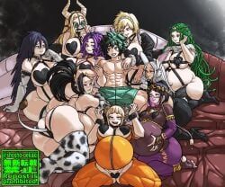 bakugou_mitsuki, himiko_toga, ibara_shiozaki, izuku_midoriya, jirou_kyouka