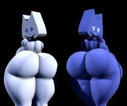 clyde_(discord), 2girls, anthro, huge_ass