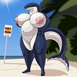xeddo, blue_skin, huge_ass, huge_belly, huge_breasts